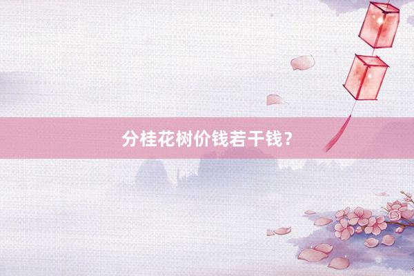 分桂花树价钱若干钱？