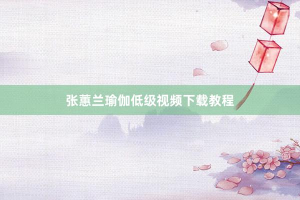 张蕙兰瑜伽低级视频下载教程